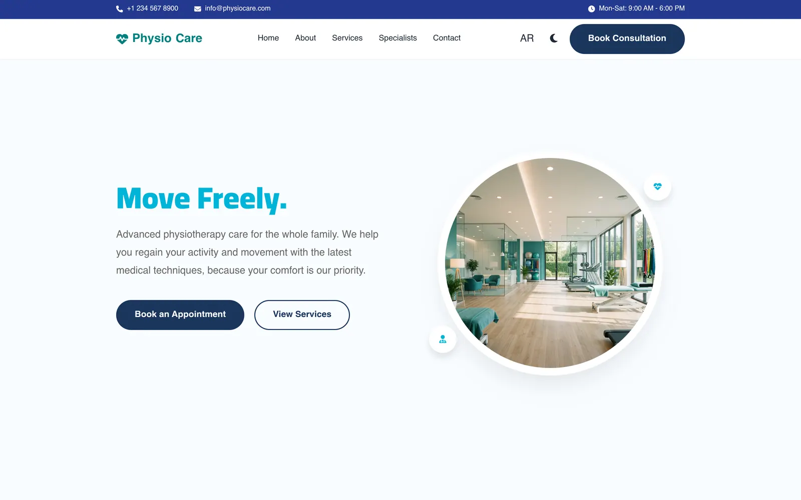 Hussein Albanna — Physio101 physiotherapy clinic website design
